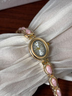Rose Quartz Oval Vintage Watch