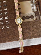 Rose Quartz Oval Vintage Watch