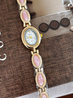 Rose Quartz Oval Vintage Watch