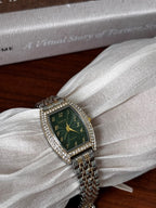 Emerald Two-Tone Crystal Watch
