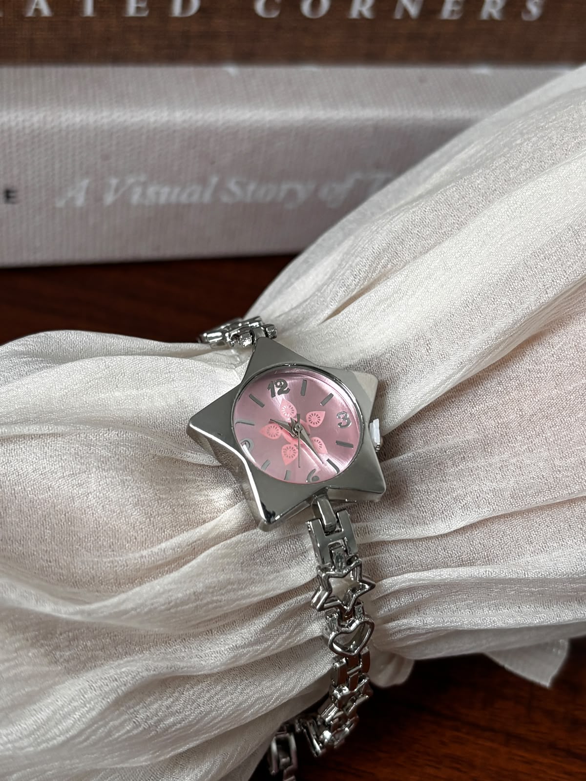Celestial Star Bracelet Watch - Pink & Silver