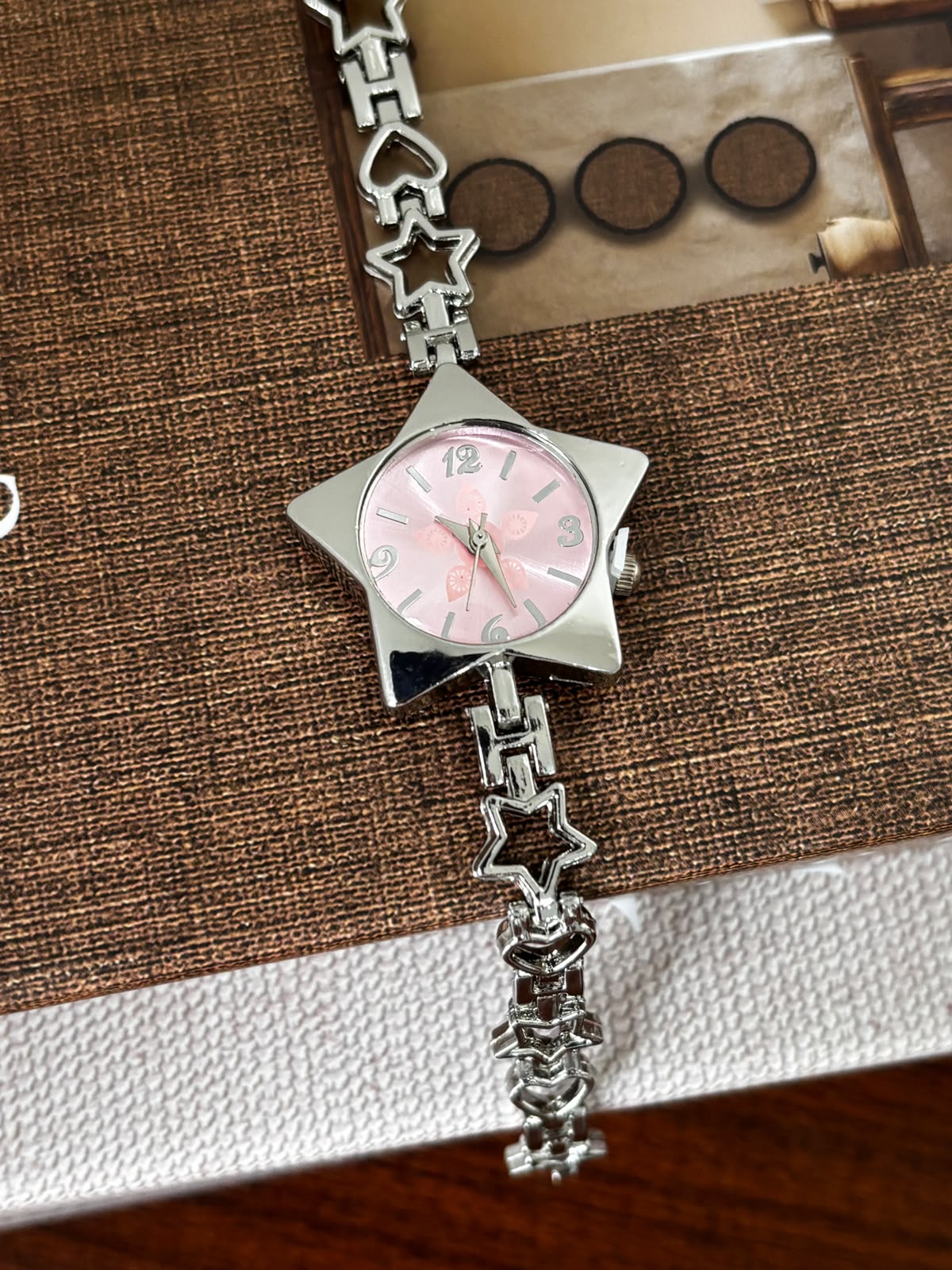 Celestial Star Bracelet Watch - Pink & Silver