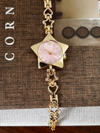 Celestial Star Bracelet Watch - Pink & Golden