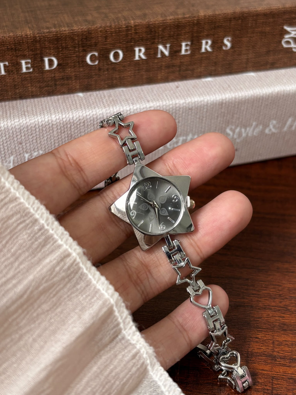 Celestial Star Bracelet Watch - Black & Silver