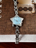 Celestial Star Bracelet Watch - Blue & Silver