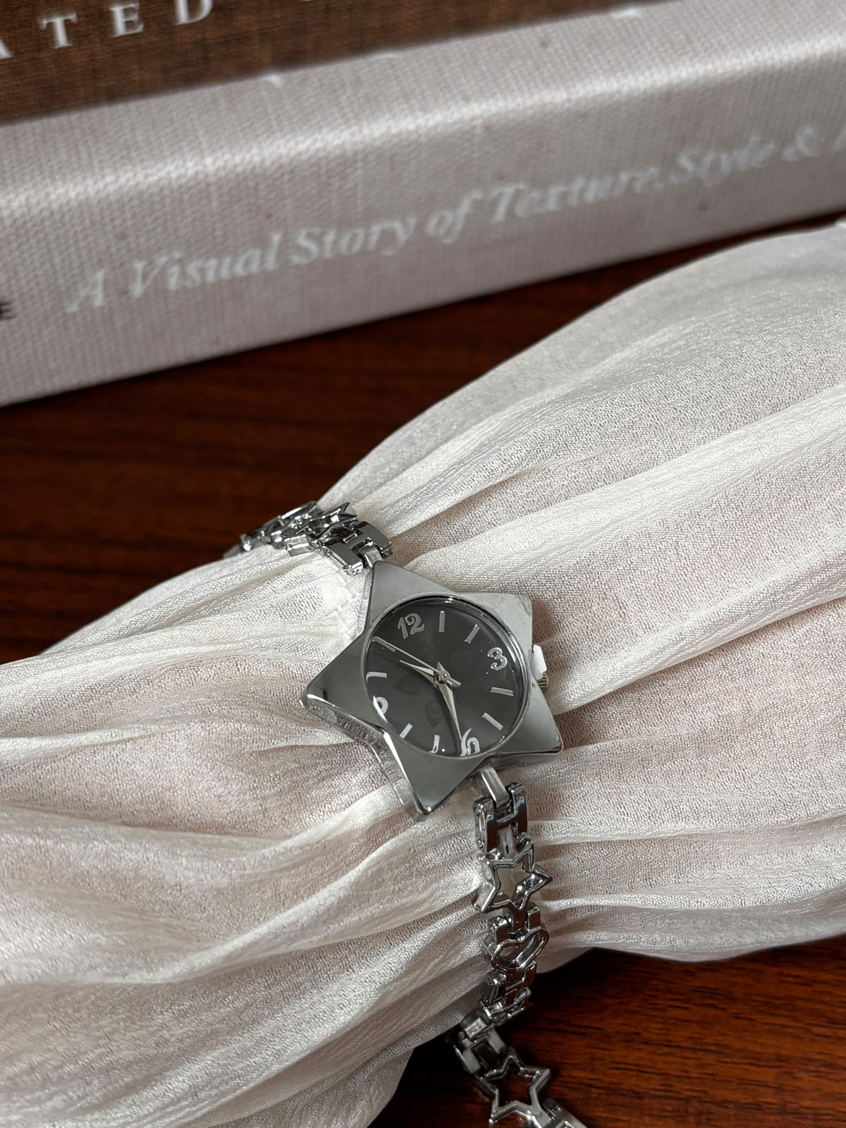Celestial Star Bracelet Watch - Black & Silver