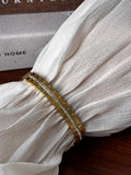 Gold Crystal Monogram Bangle