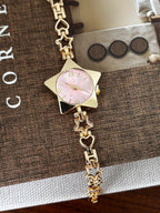 Celestial Star Bracelet Watch - Pink & Golden
