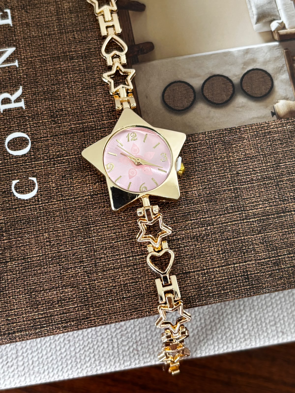 Celestial Star Bracelet Watch - Pink & Golden