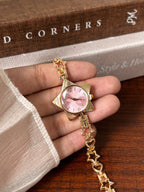 Celestial Star Bracelet Watch - Pink & Golden