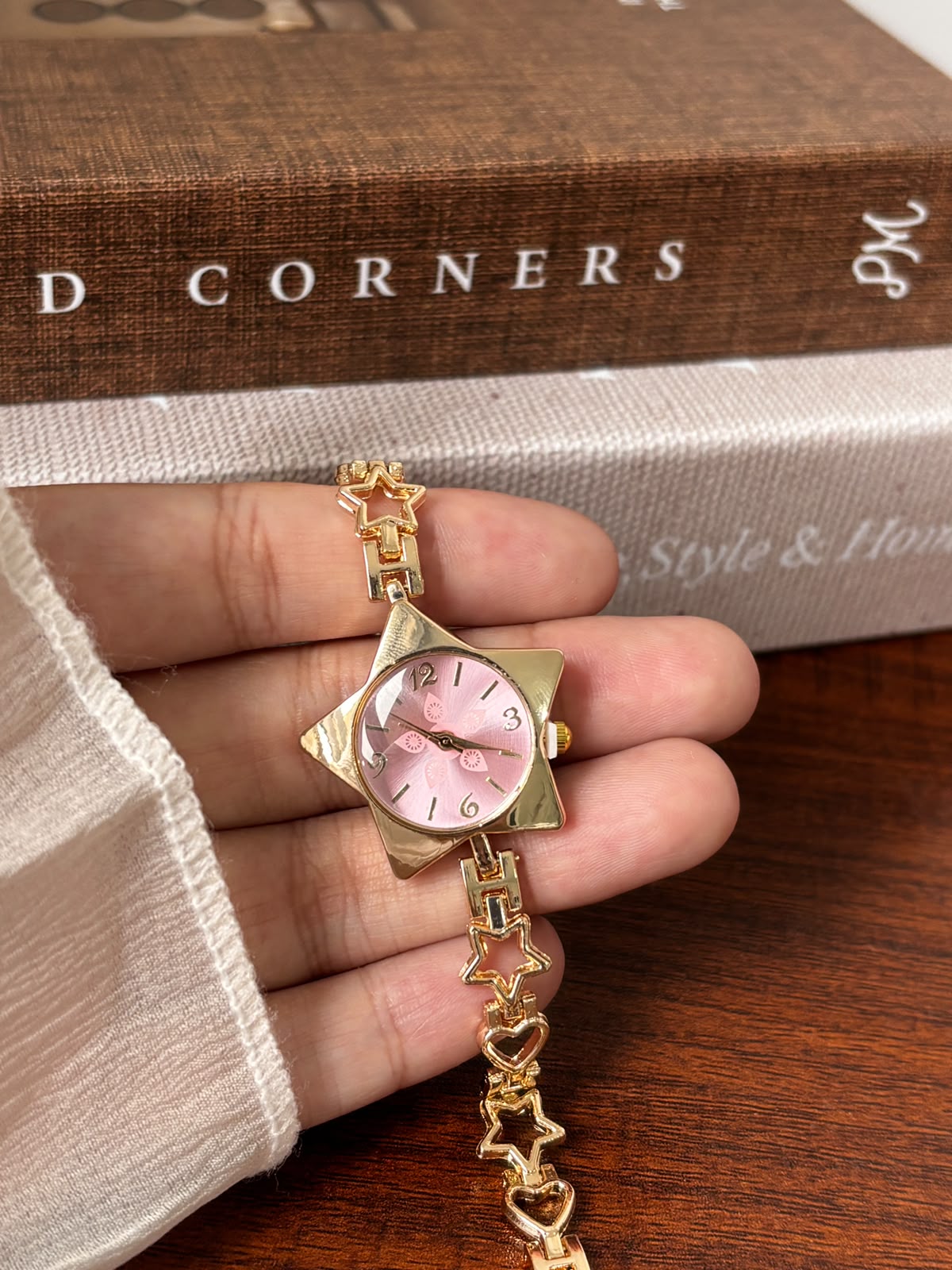 Celestial Star Bracelet Watch - Pink & Golden