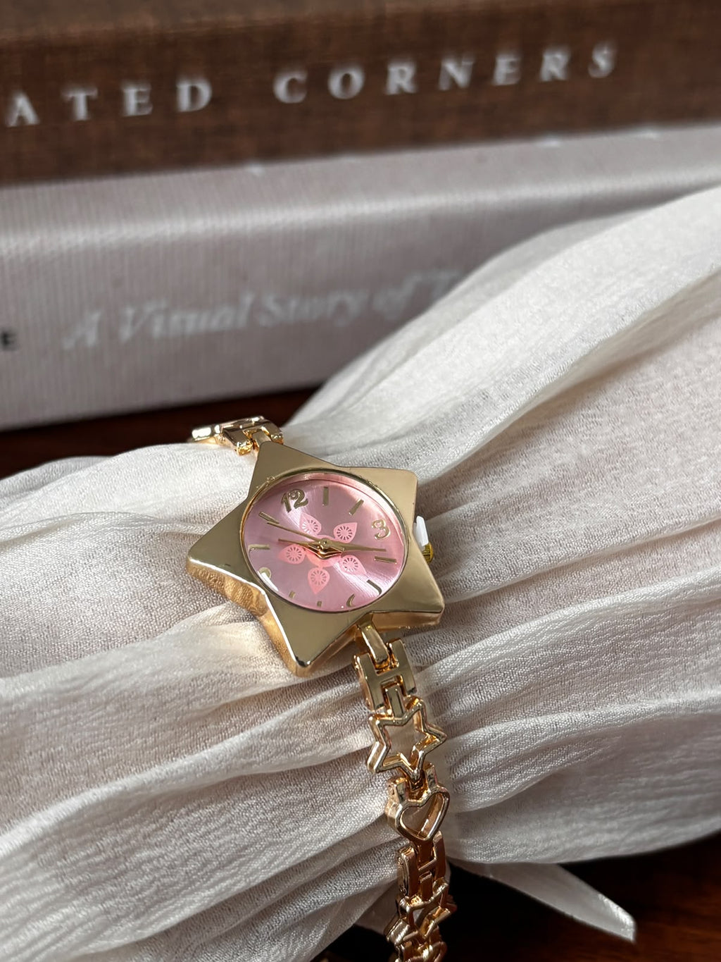 Celestial Star Bracelet Watch - Pink & Golden