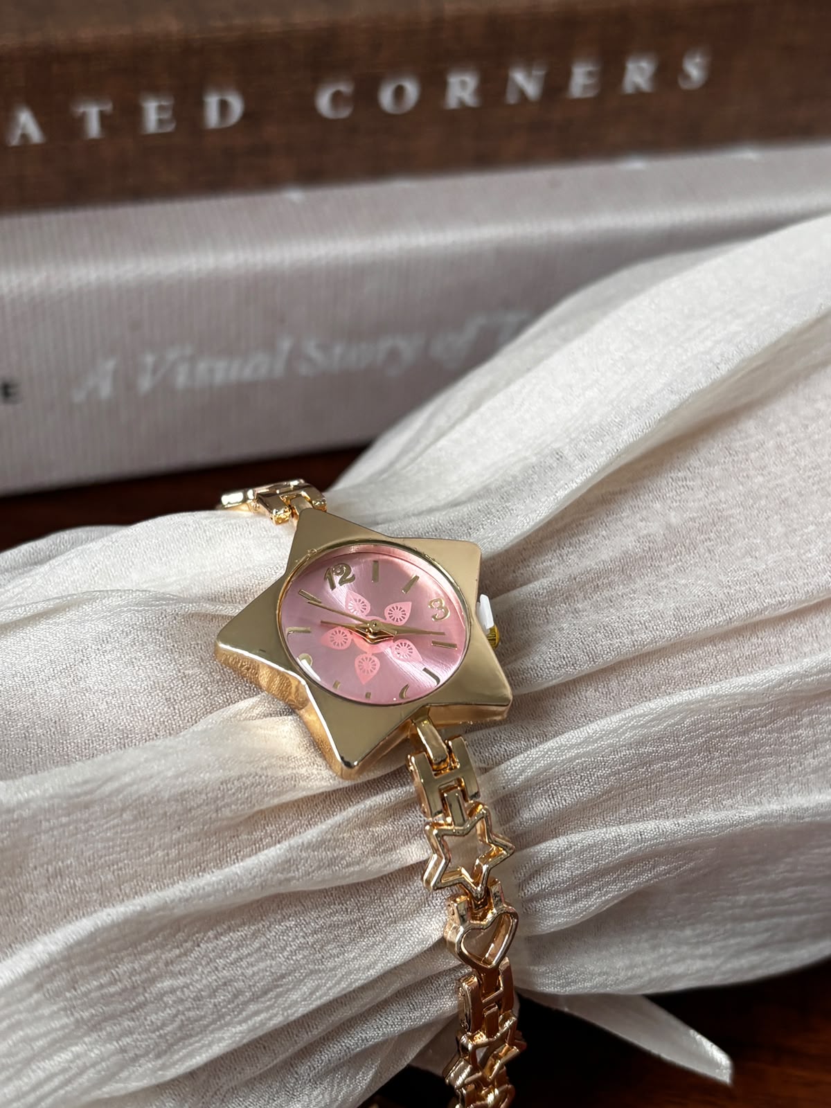 Celestial Star Bracelet Watch - Pink & Golden