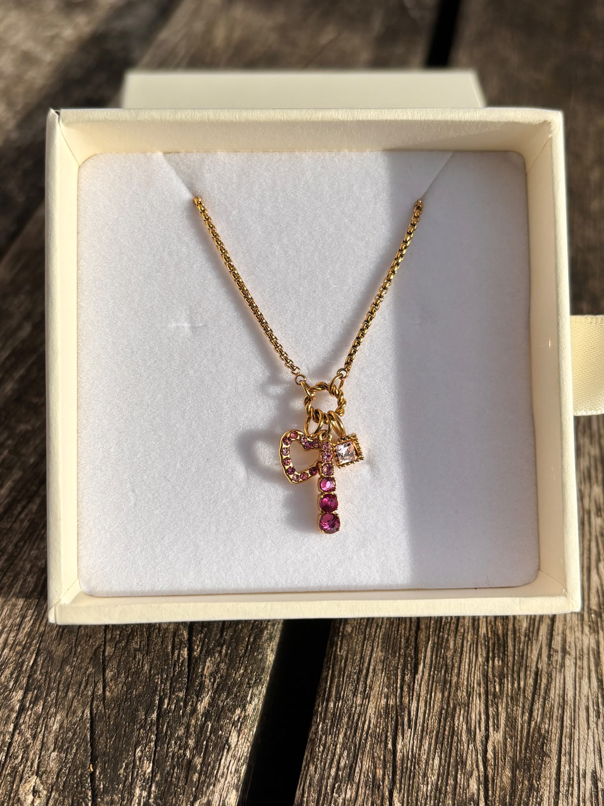 Amour Pink Charm Necklace