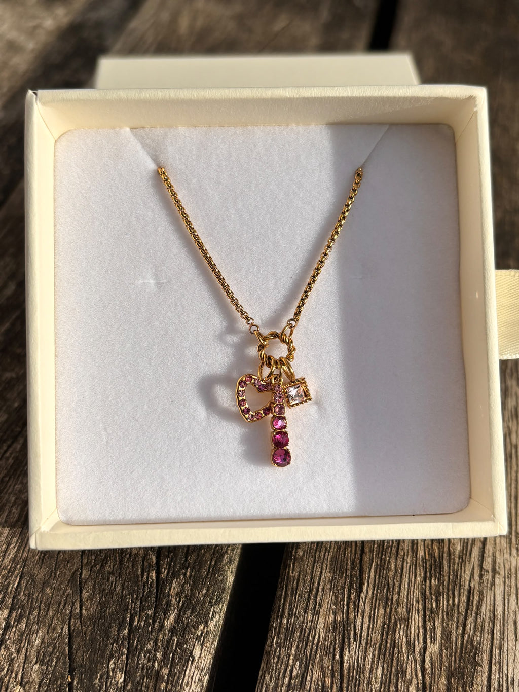 Amour Pink Charm Necklace