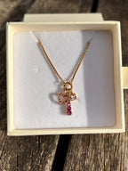 Amour Pink Charm Necklace