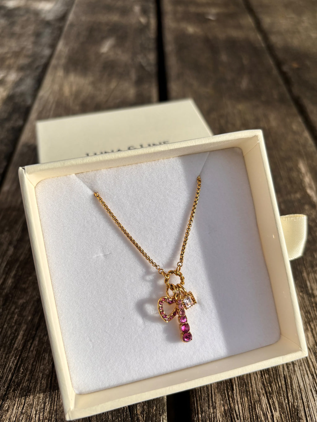 Amour Pink Charm Necklace