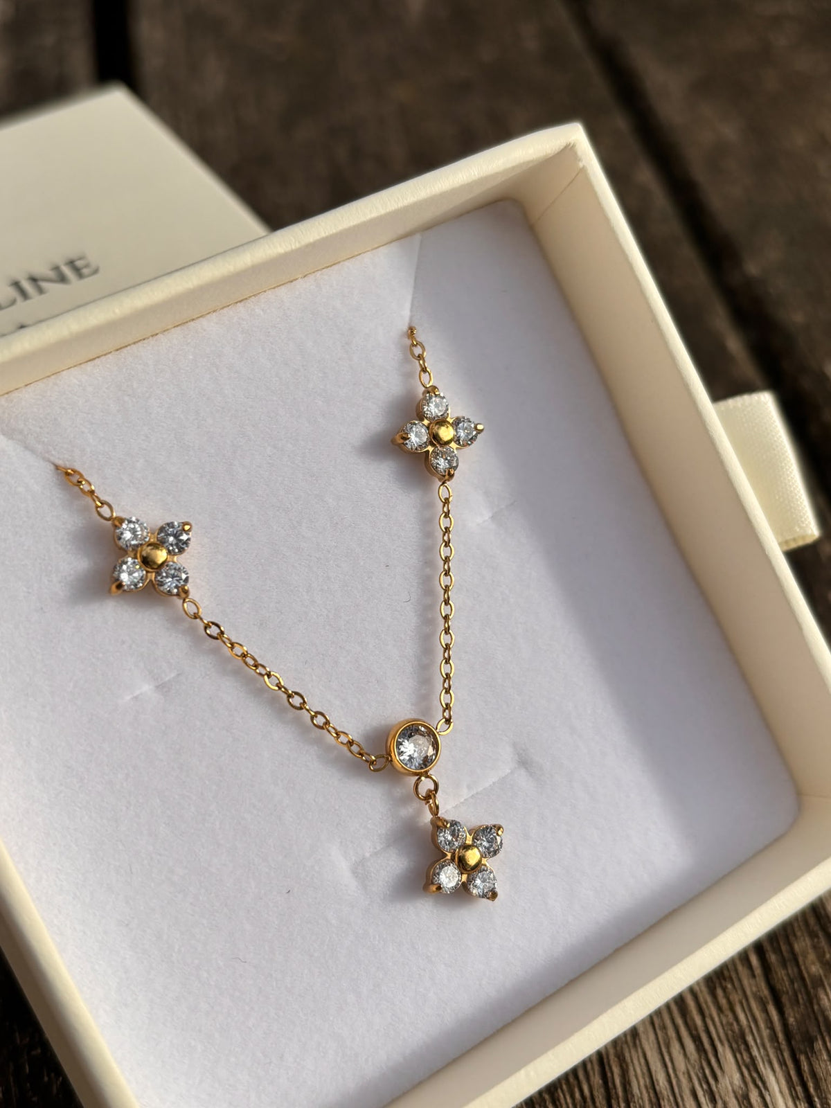 Flora Crystal Station Necklace