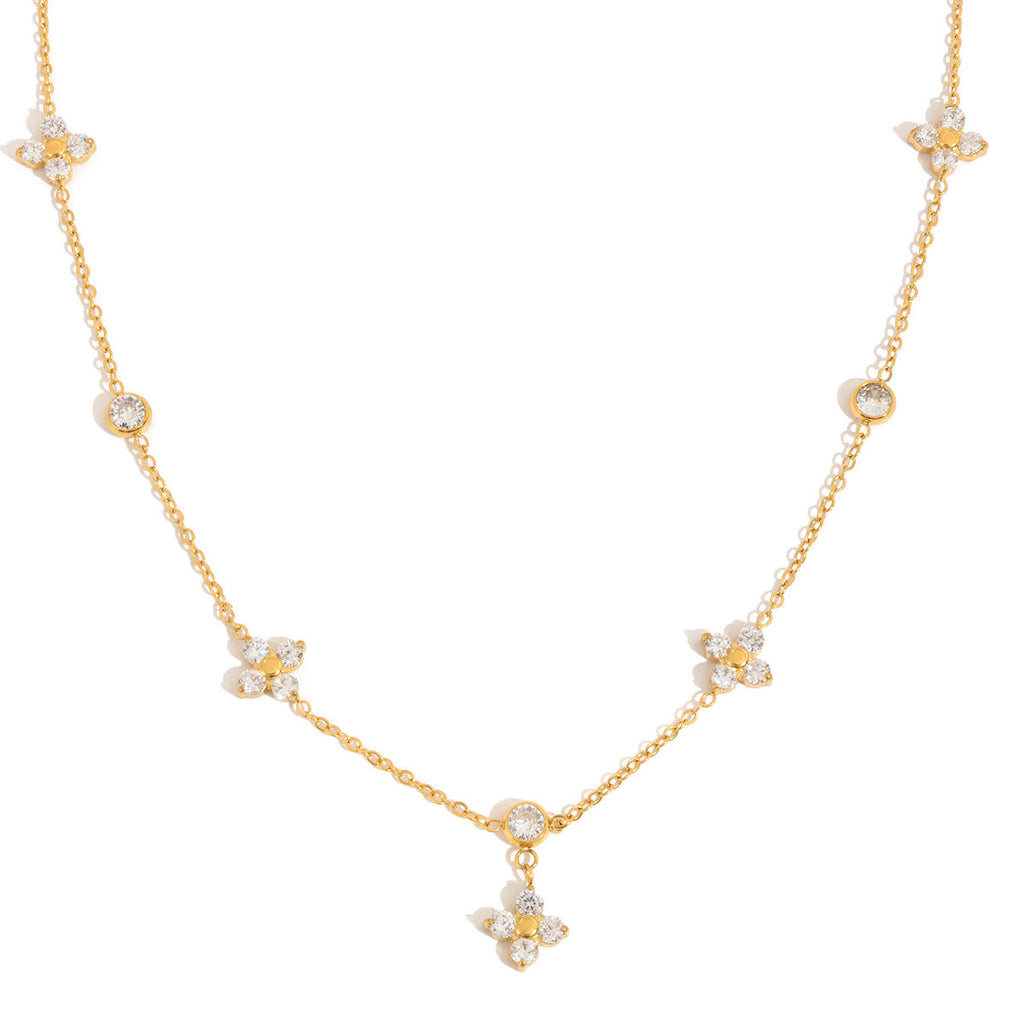 Flora Crystal Station Necklace