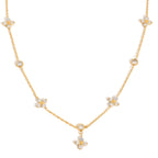Flora Crystal Station Necklace