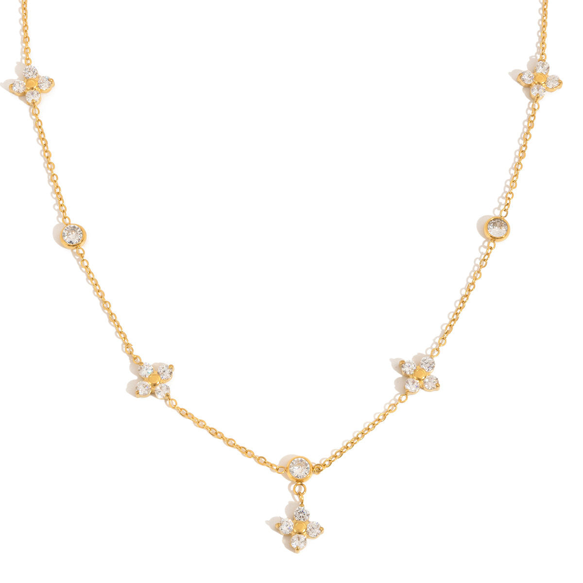 Flora Crystal Station Necklace